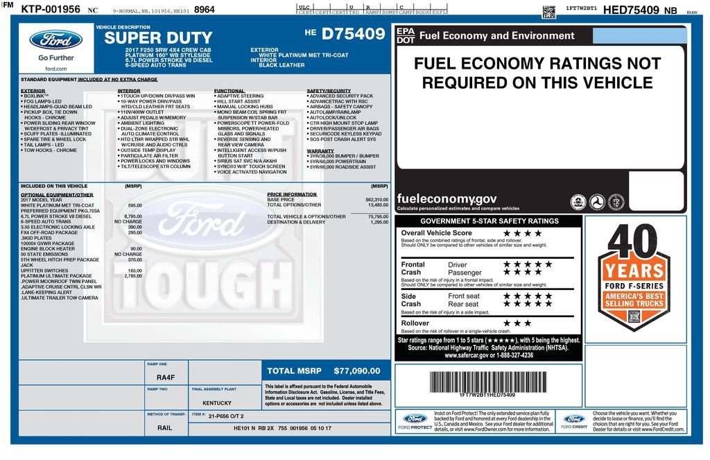 2017 Ford F-250 Platinum