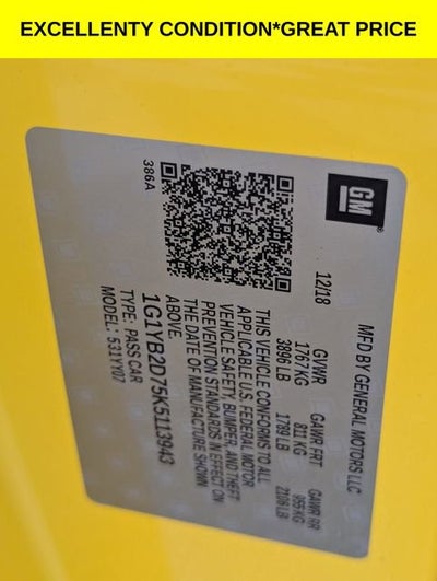 2019 Chevrolet Corvette Stingray 1LT