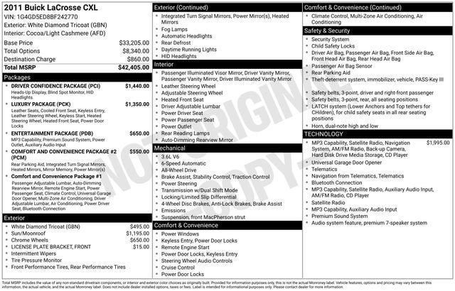 2011 Buick LaCrosse CXL