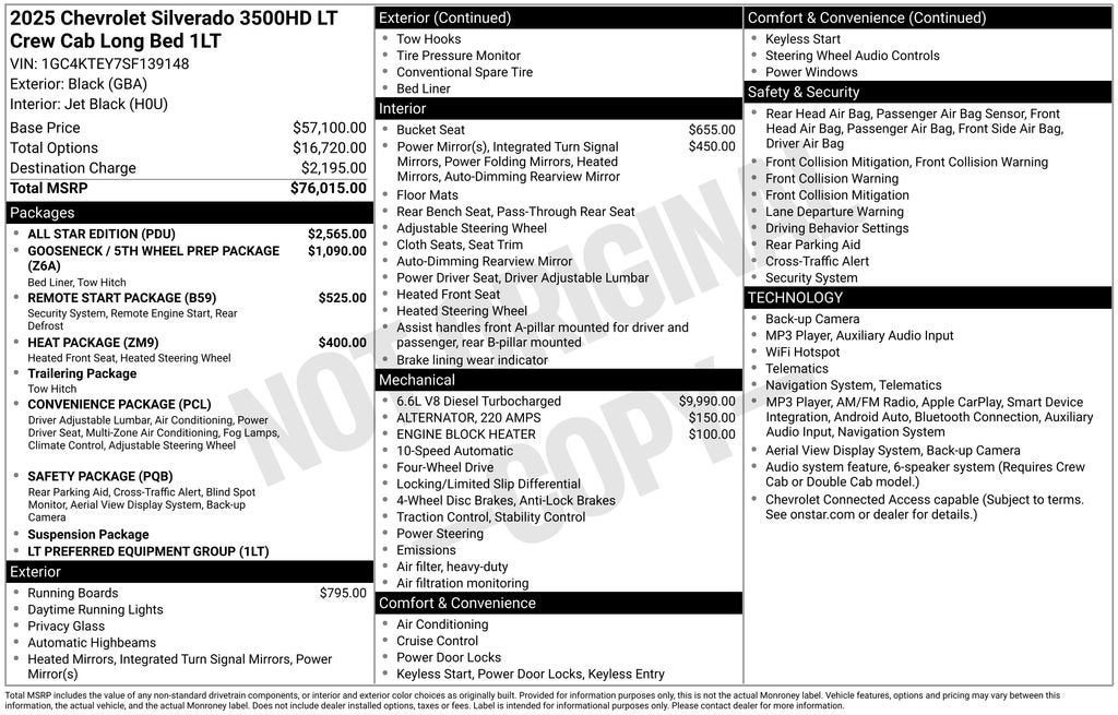 2025 Chevrolet Silverado 3500 HD LT DRW