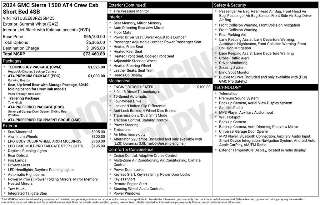 2024 GMC Sierra 1500 AT4