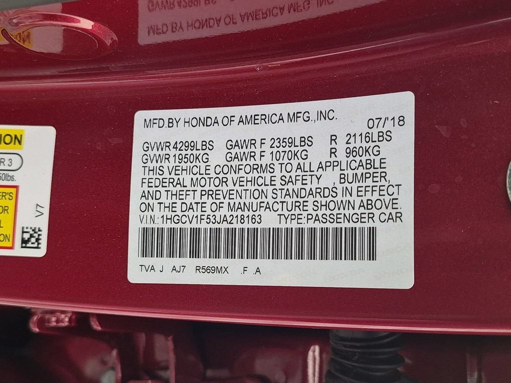 2018 Honda Accord EX-L