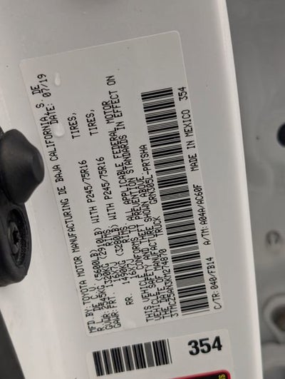 2019 Toyota Tacoma 4WD SR