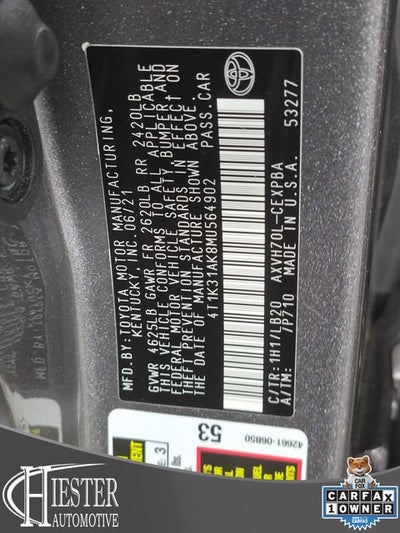 2021 Toyota Camry XSE Hybrid