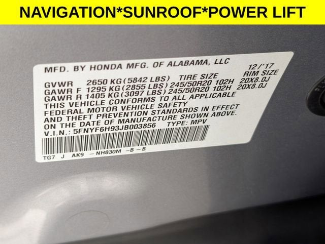 2018 Honda Pilot Touring