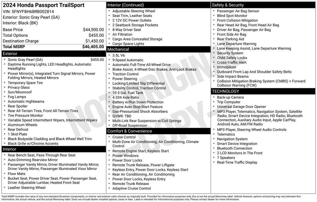 2024 Honda Passport AWD TrailSport