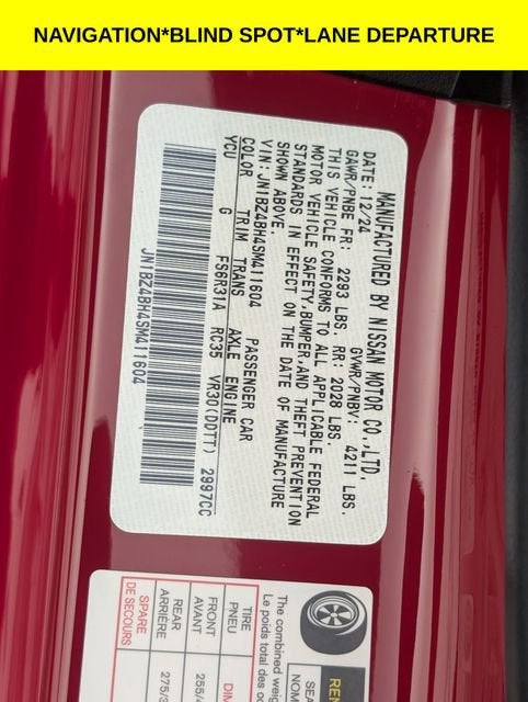2025 Nissan Z Performance Manual Transmission