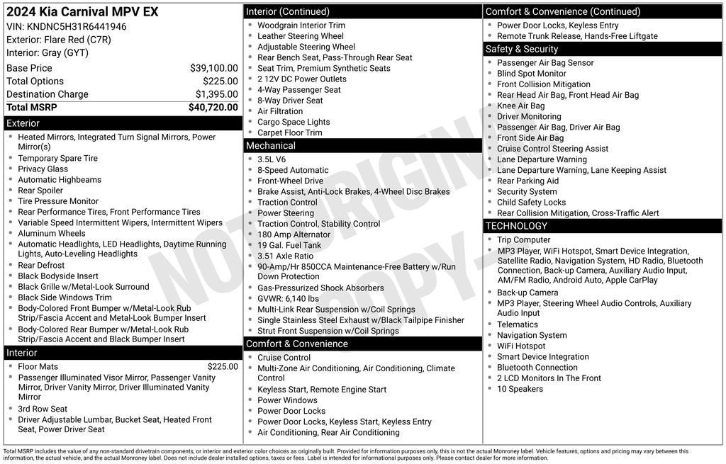 2024 Kia Carnival MPV EX