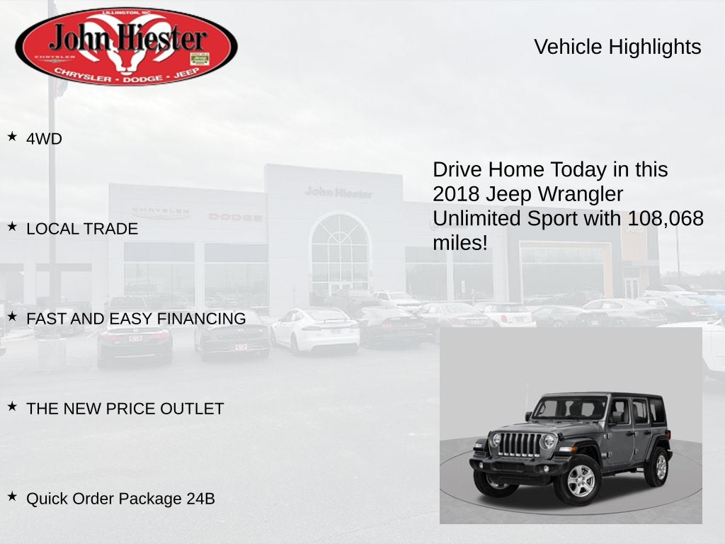 2018 Jeep Wrangler Unlimited Sport