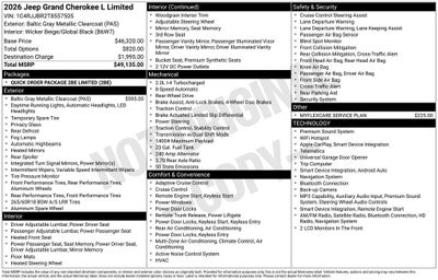 2026 Jeep Grand Cherokee L Limited