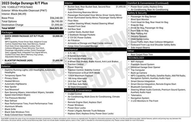 2023 Dodge Durango R/T Plus