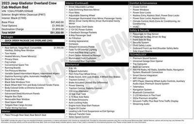 2023 Jeep Gladiator Overland