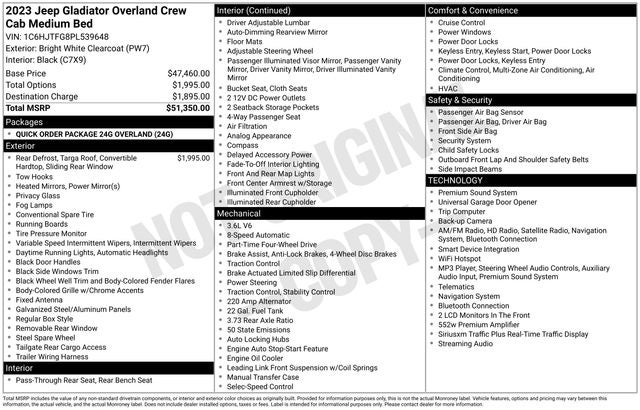 2023 Jeep Gladiator Overland