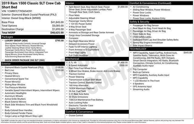 2019 RAM 1500 Classic SLT