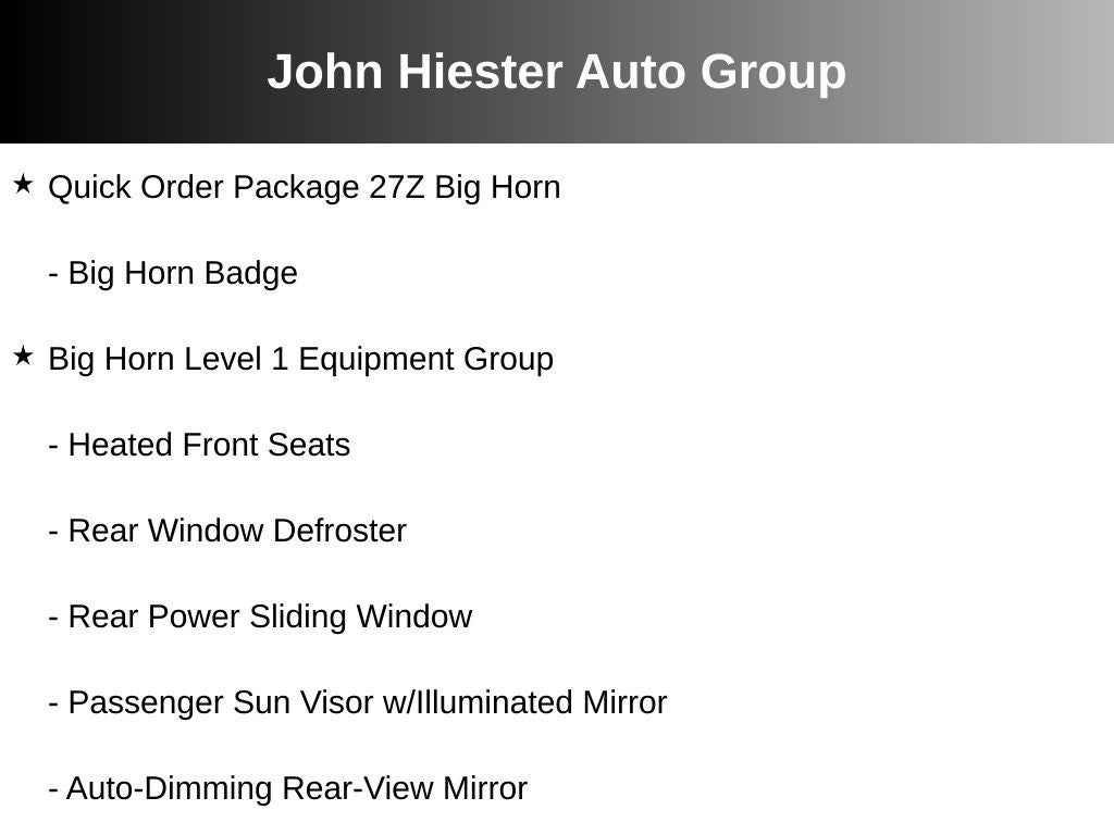 2023 RAM 1500 Big Horn/Lone Star