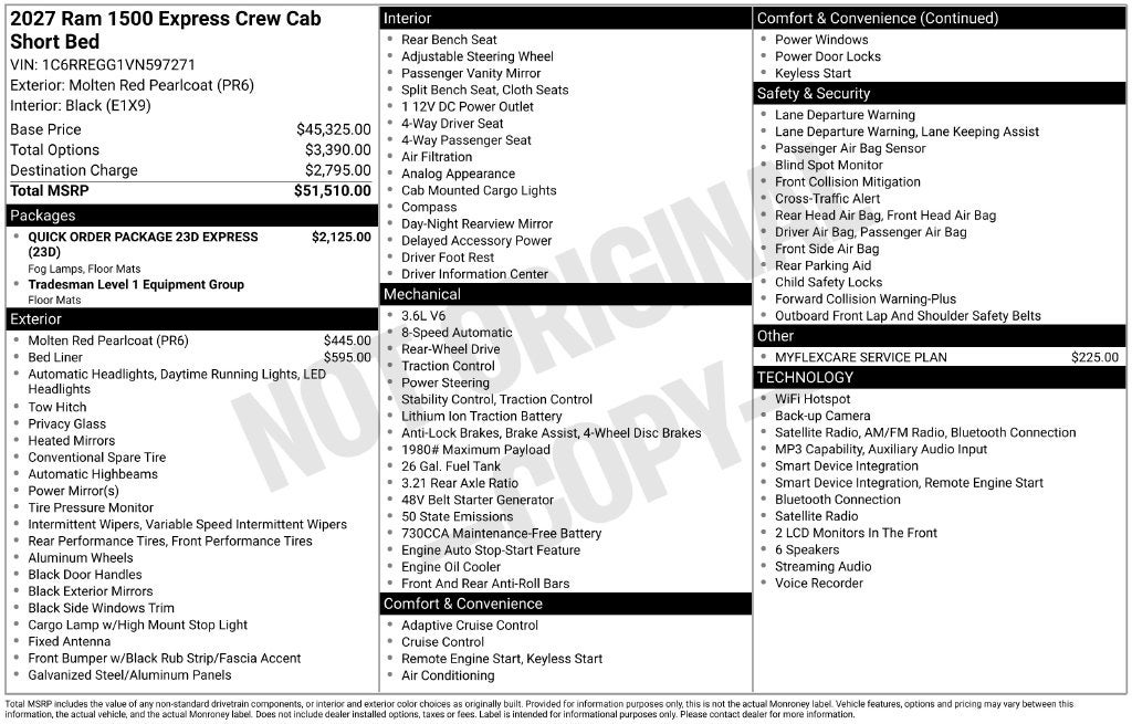 2027 RAM 1500 Express