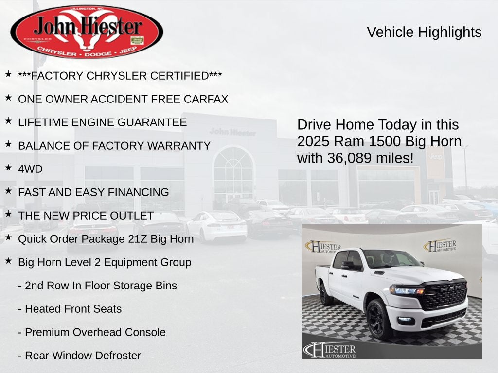 2025 RAM 1500 Big Horn/Lone Star