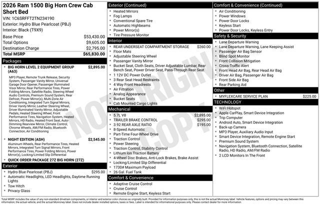 2026 RAM 1500 Big Horn/Lone Star