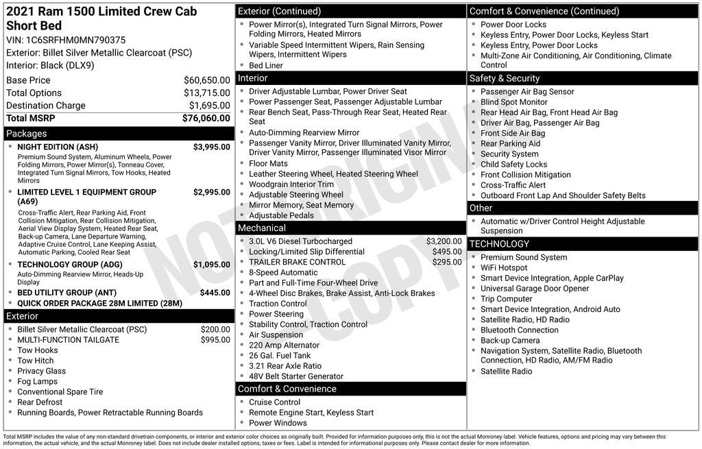 2021 RAM 1500 Limited
