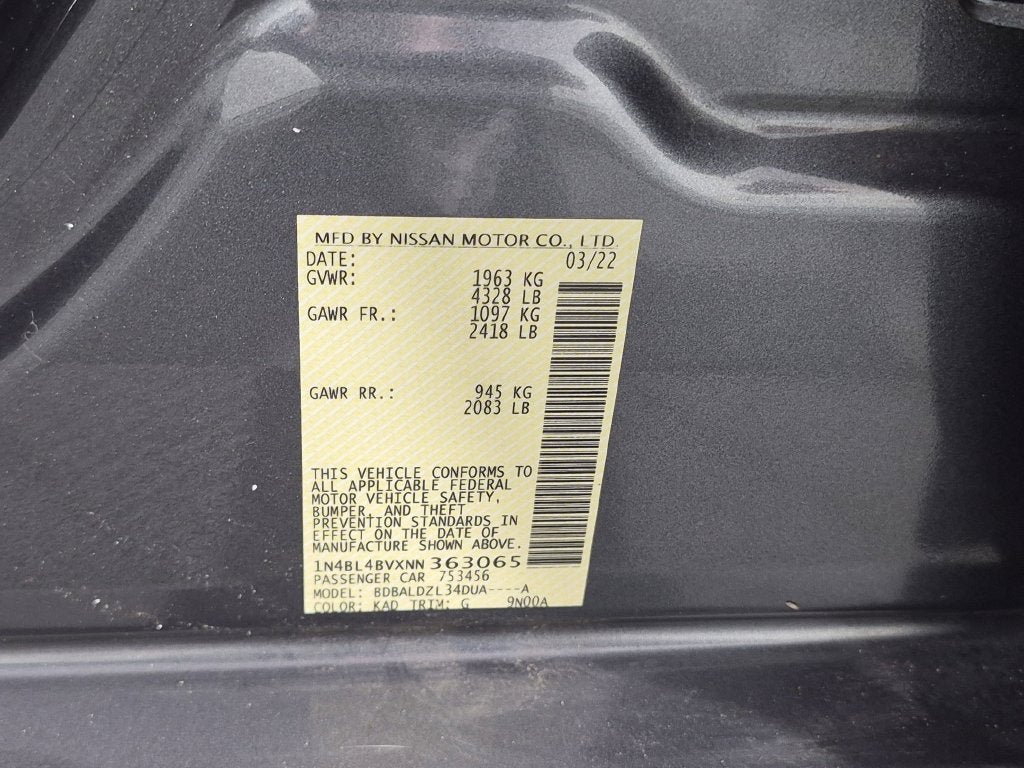 2022 Nissan Altima 2.5 S