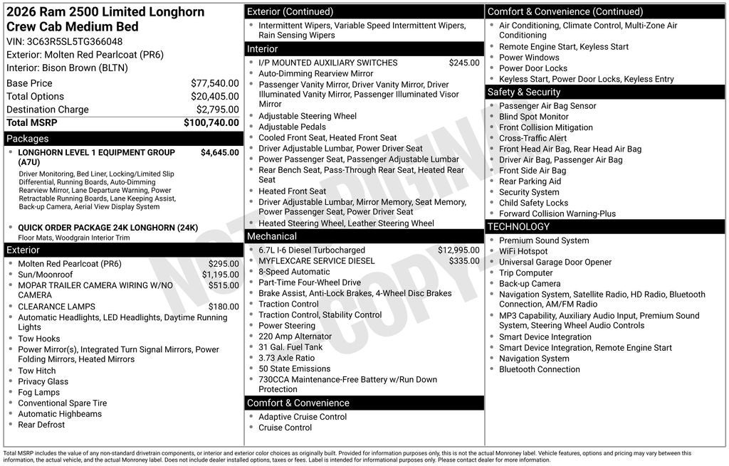 2026 RAM 2500 Limited Longhorn
