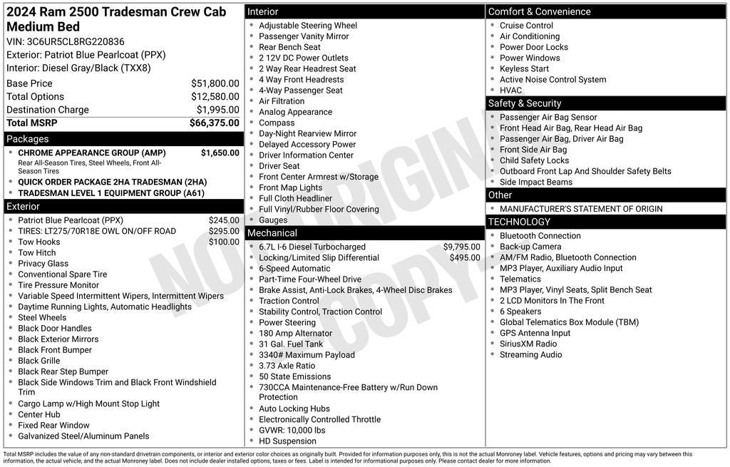 2024 RAM 2500 Tradesman