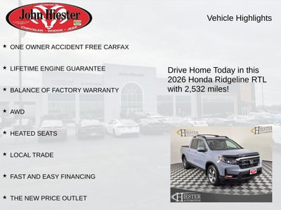 2026 Honda Ridgeline RTL