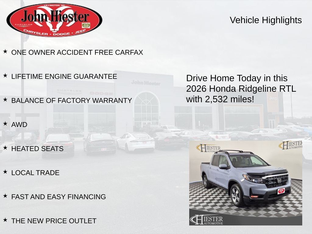 2026 Honda Ridgeline RTL