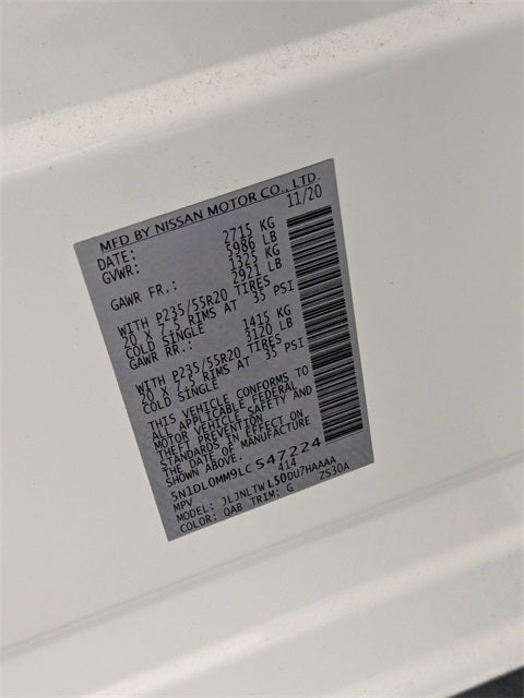 2020 INFINITI QX60 Signature Edition