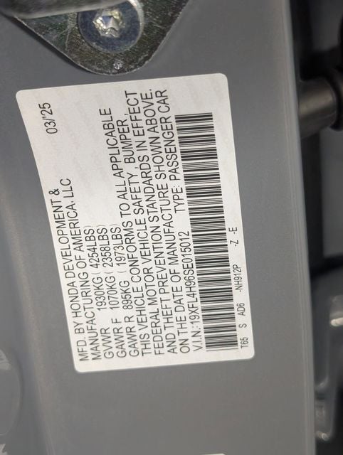 2025 Honda Civic Hybrid Sport Touring