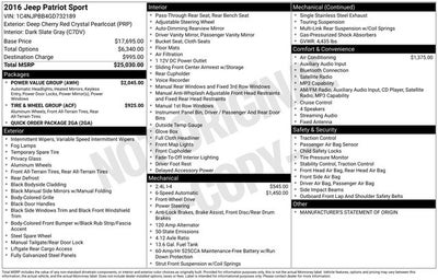 2016 Jeep Patriot Sport