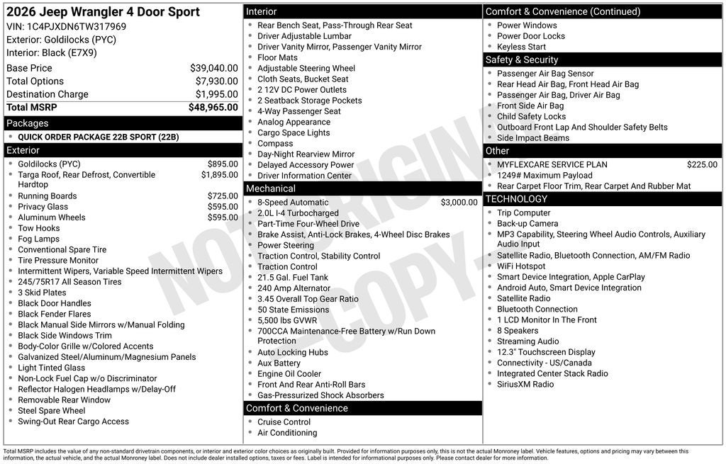 2026 Jeep Wrangler Sport