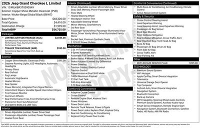 2026 Jeep Grand Cherokee L Limited