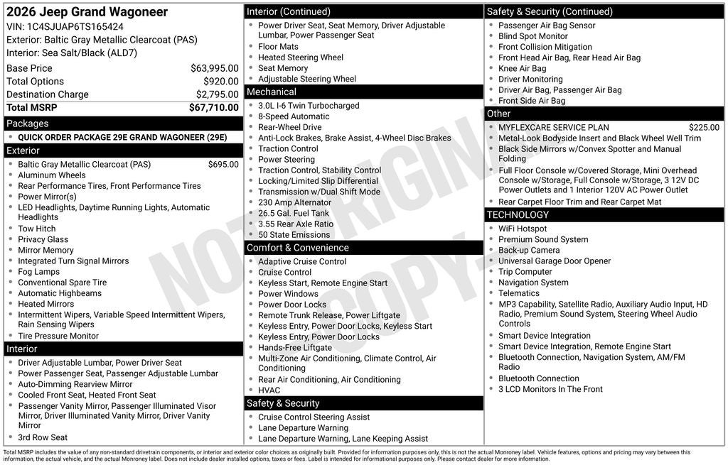 2026 Jeep Grand Wagoneer Base