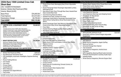 2026 RAM 1500 Limited