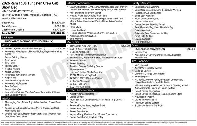2026 RAM 1500 Tungsten