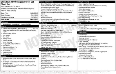 2026 RAM 1500 Tungsten