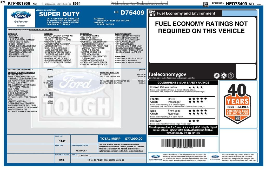 2017 Ford F-250SD Platinum