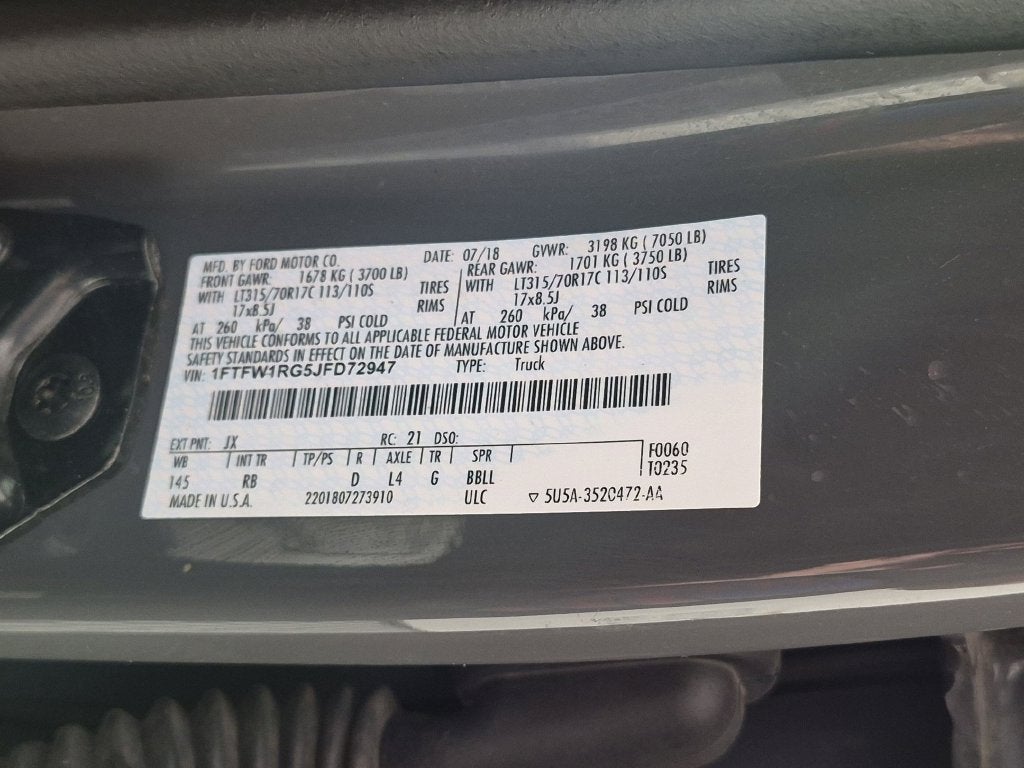2018 Ford F-150 Raptor