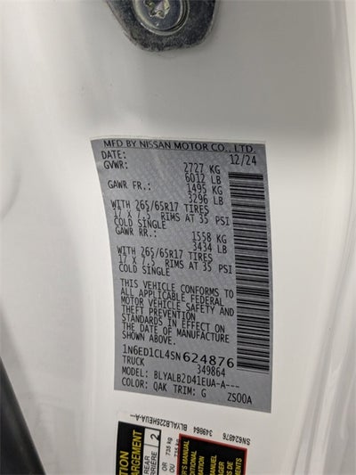 2025 Nissan Frontier SV