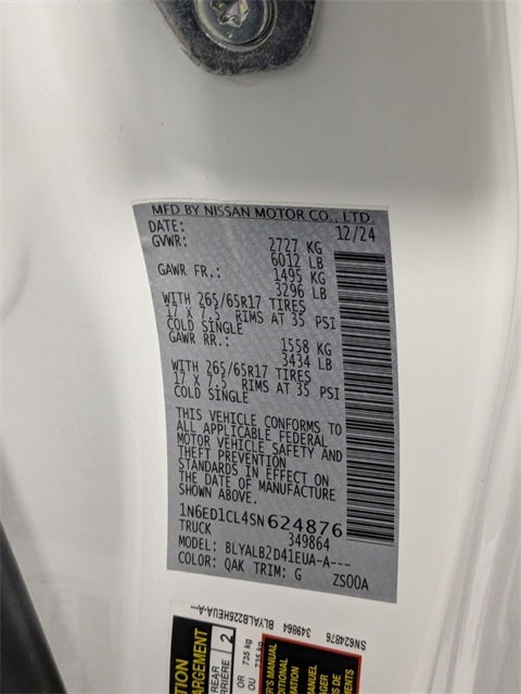 2025 Nissan Frontier SV