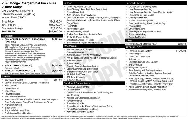 2026 Dodge Charger Scat Pack Plus