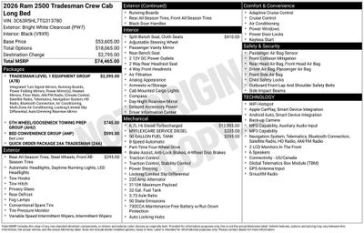 2026 RAM 2500 Tradesman