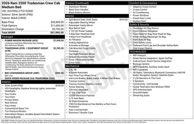 2026 RAM 2500 Tradesman