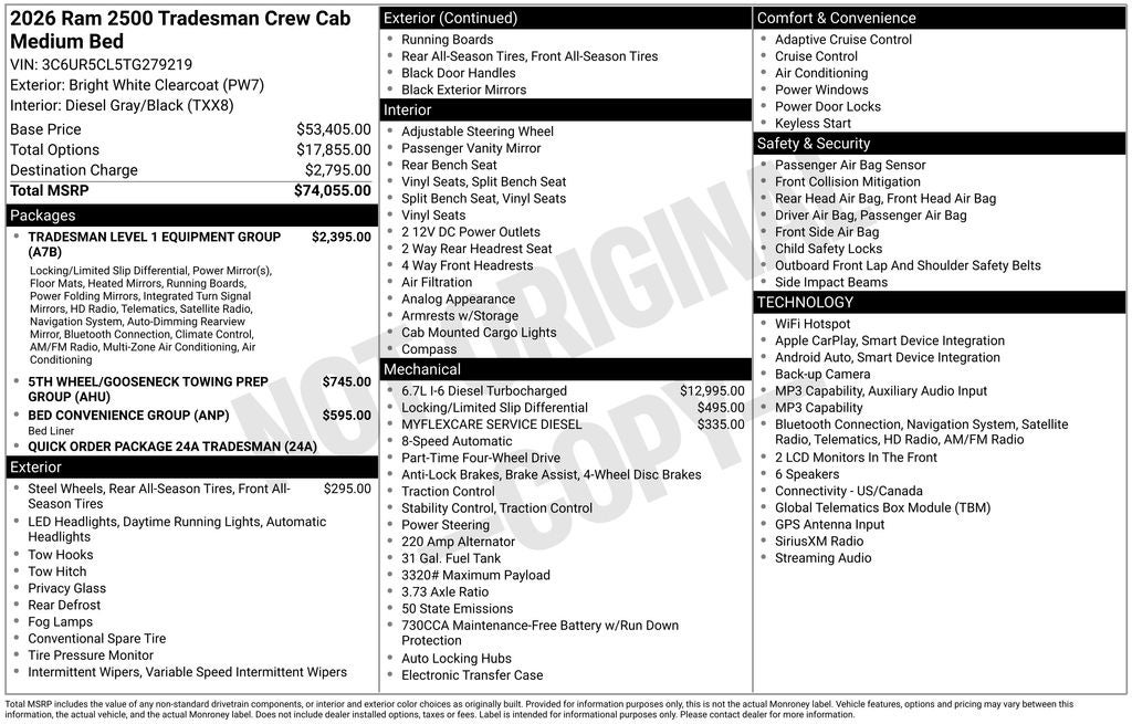2026 RAM 2500 Tradesman