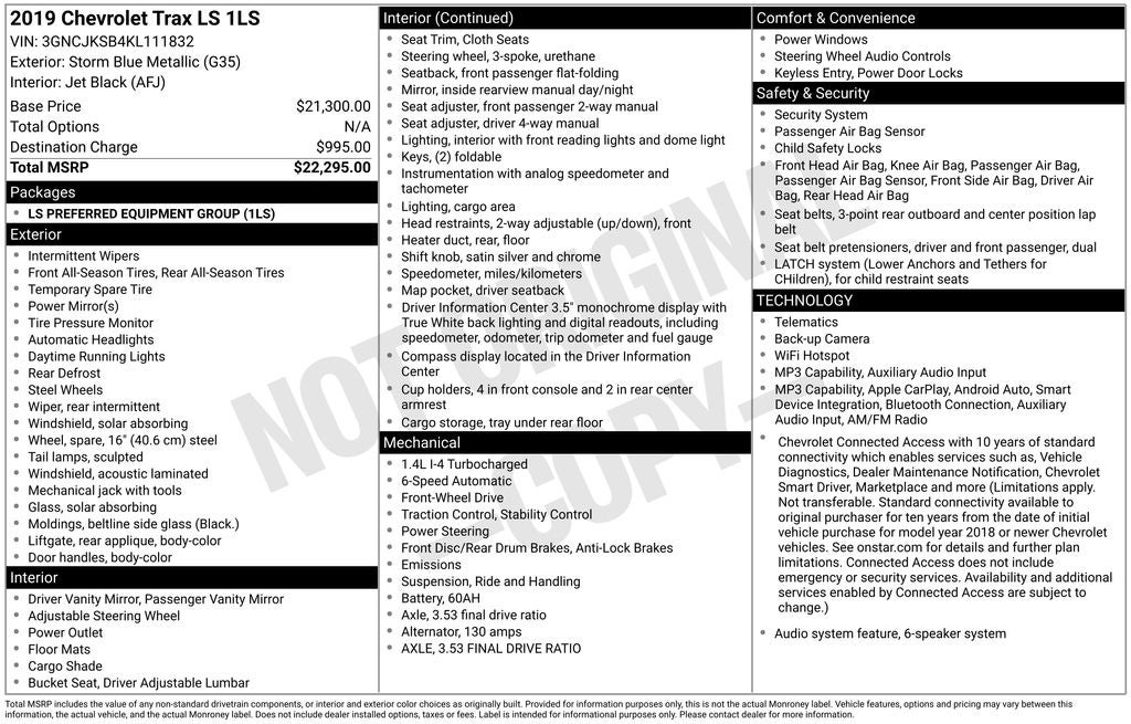 2019 Chevrolet Trax LS