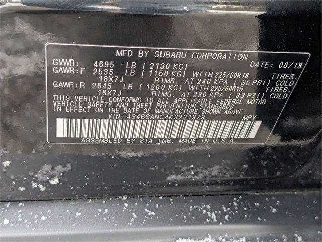 2019 Subaru Outback 2.5i Limited