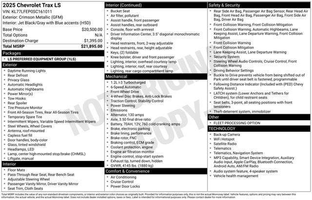 2025 Chevrolet Trax LS