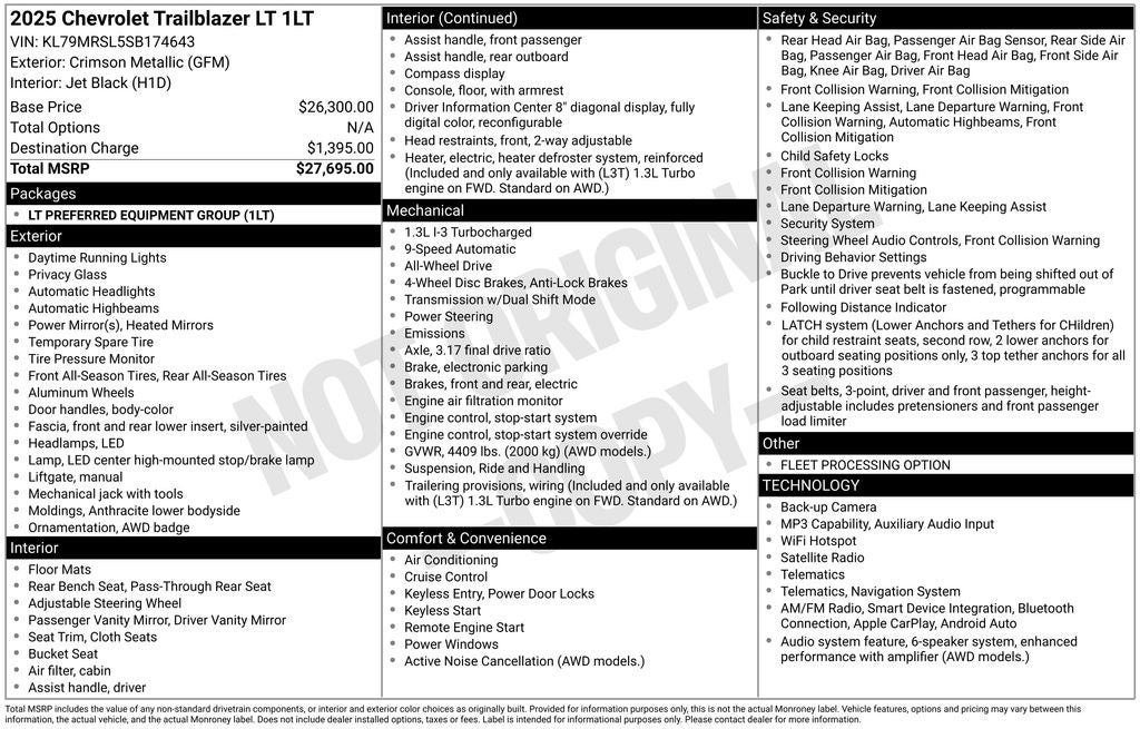 2025 Chevrolet TrailBlazer LT