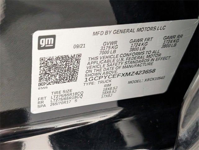 2021 Chevrolet Silverado 1500 Custom Trail Boss